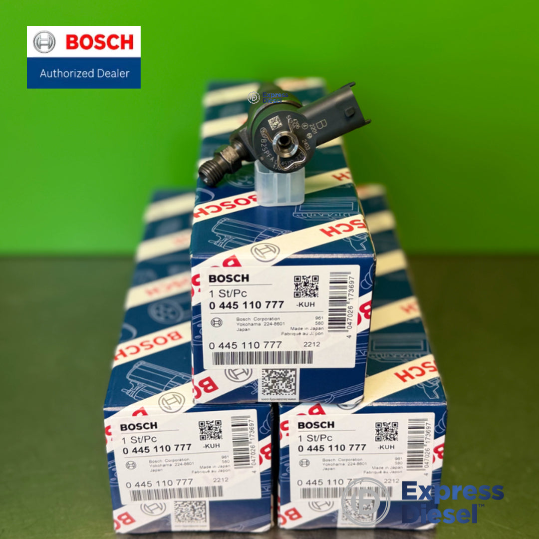 Bosch 0445110777 injector set of 3 - injector solenoid top detail