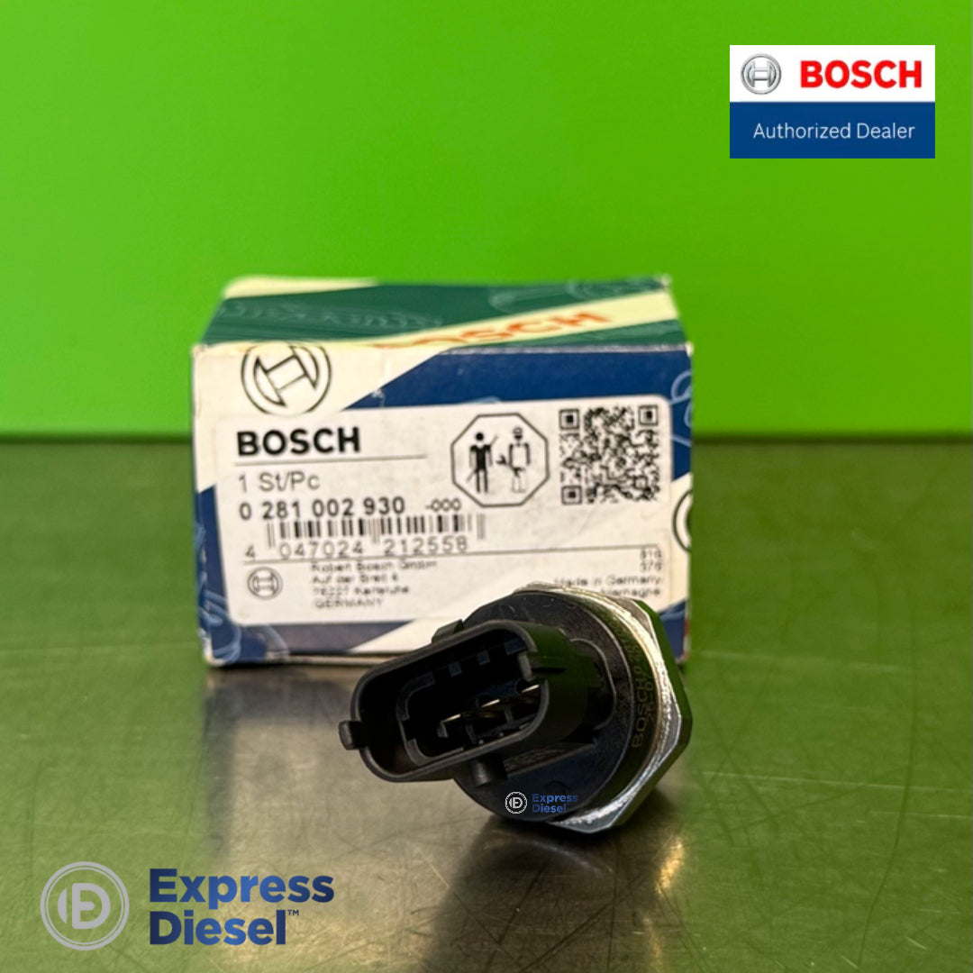 Bosch 0281002930 rail pressure sensor connector close-up