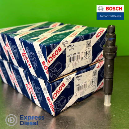 Set of 6 genuine Bosch 0432133788 diesel fuel injectors in original Bosch boxes for Perkins 1106C-E60TA, OE 2645F027