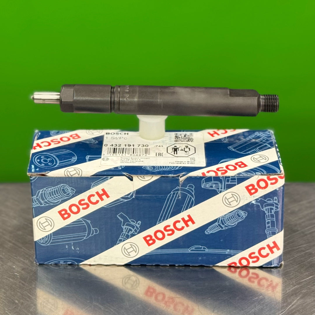 Bosch 0432191730 fuel injector on OEM box label with part number 0 432 191 730
