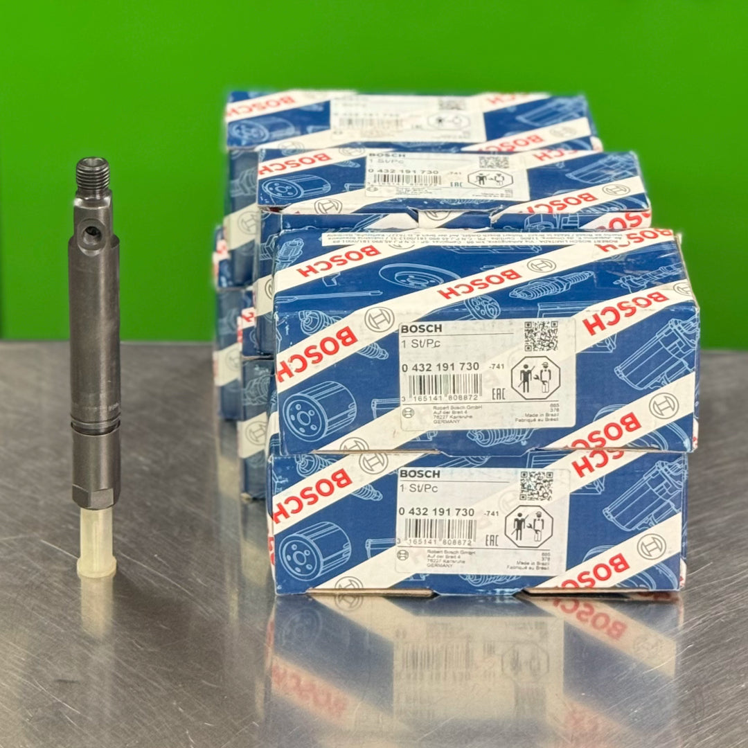 Set of 6 genuine Bosch 0432191730 fuel injectors in original boxes for Volvo TD103 6-cylinder engine