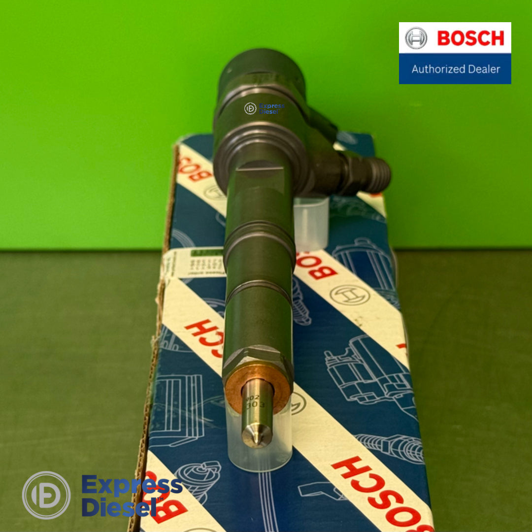 Bosch 0445110457 common rail injector - nozzle tip close-up
