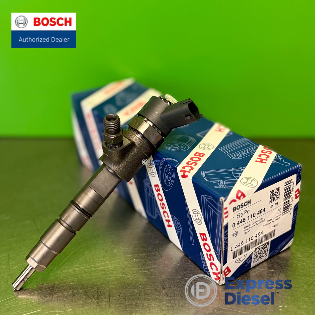 Genuine Bosch 0445110464 CRI2-16 common rail injector from Bosch Authorized Dealer Express Diesel for Yanmar 3TNV86CT engines