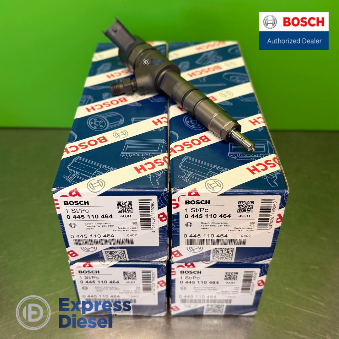 Genuine Bosch 0445110464 CRI2-16 injector set of 4 from Bosch Authorized Dealer Express Diesel for Yanmar 4TNV86CT engines