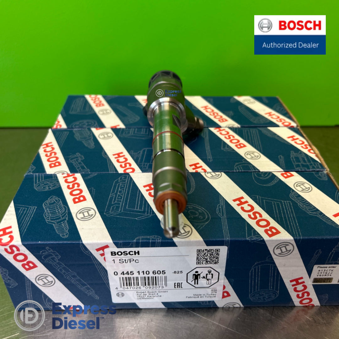Bosch 0445110605 injector set of 3 - Bosch box label 0 445 110 605 with EAN 4047026092073