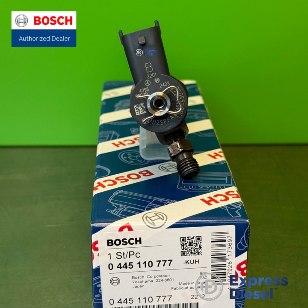 Bosch 0445110777 common rail injector - electrical connector top view