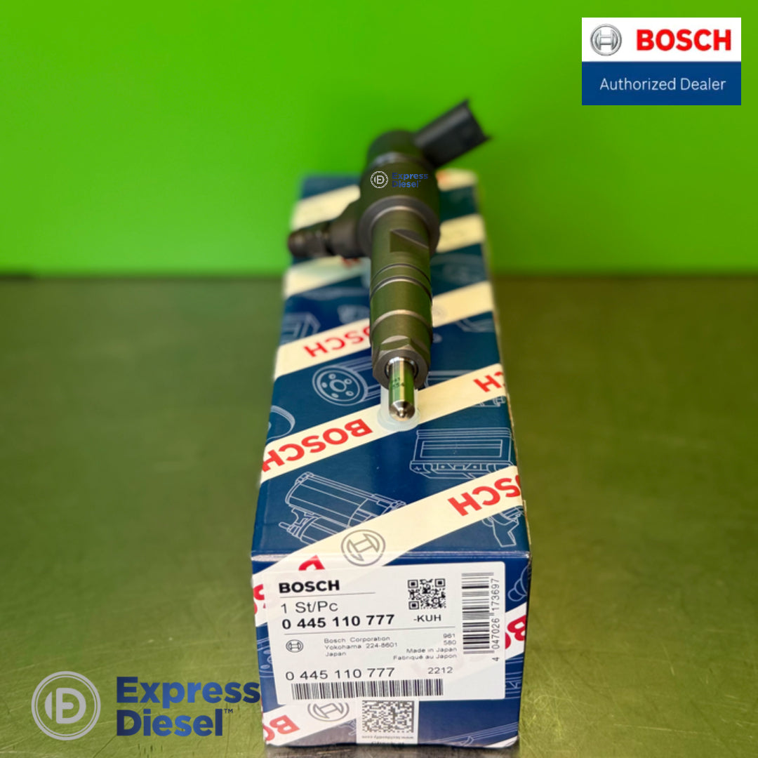 Bosch 0445110777 common rail injector - nozzle tip and connector view