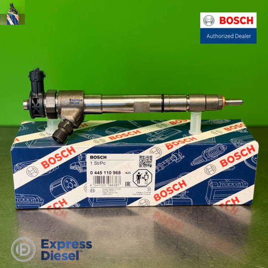 Bosch 0445110968 common rail injector with original Bosch box, part number 0 445 110 968