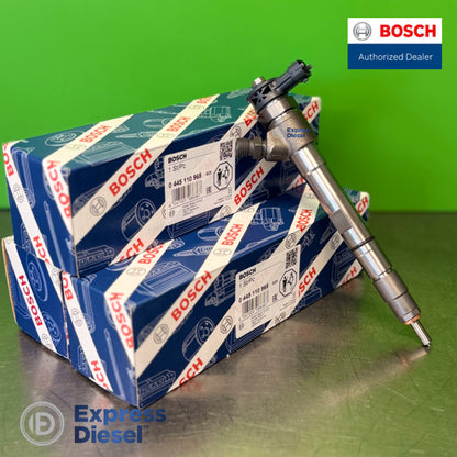 Bosch 0445110968 injector set of 3 for Doosan G2 D18 - injector head detail