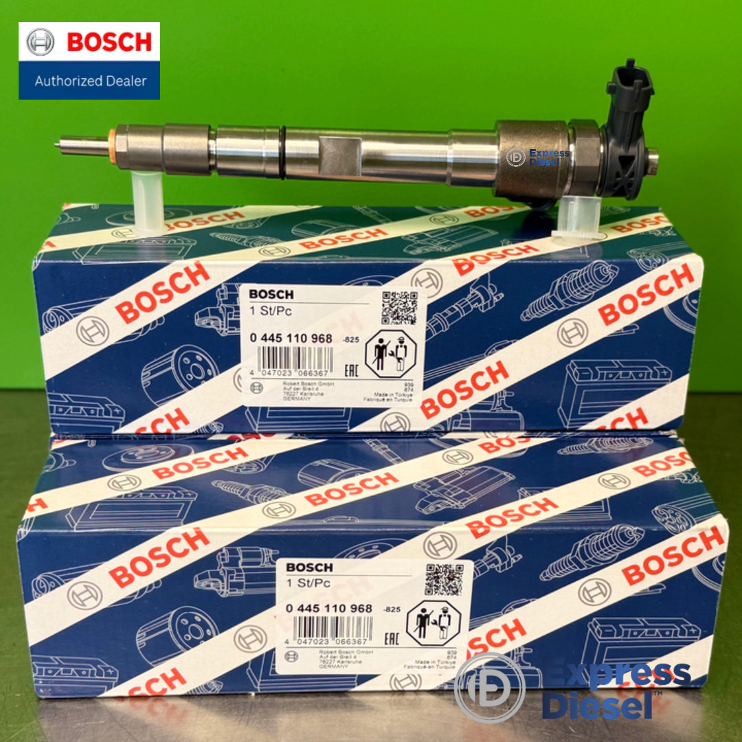 Bosch 0445110968 injector set of 3 for Doosan G2 D18 - side view