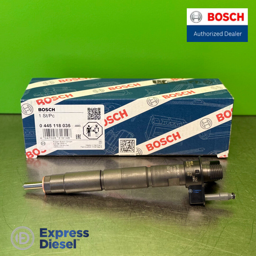 Bosch 0445118035 box label - Bosch 0 445 118 035, EAN 4047026316148, made in Germany