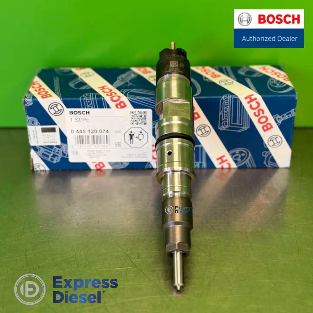 Bosch 0445120074 common rail injector - Bosch box label with part number 0 445 120 074