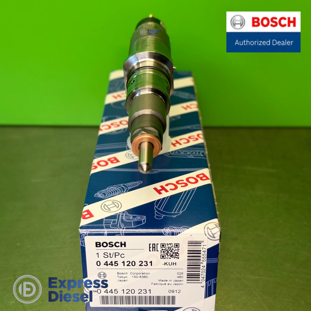 Bosch 0445120231 common rail injector nozzle tip detail for Cummins 5263262 and Komatsu 6754-11-3011
