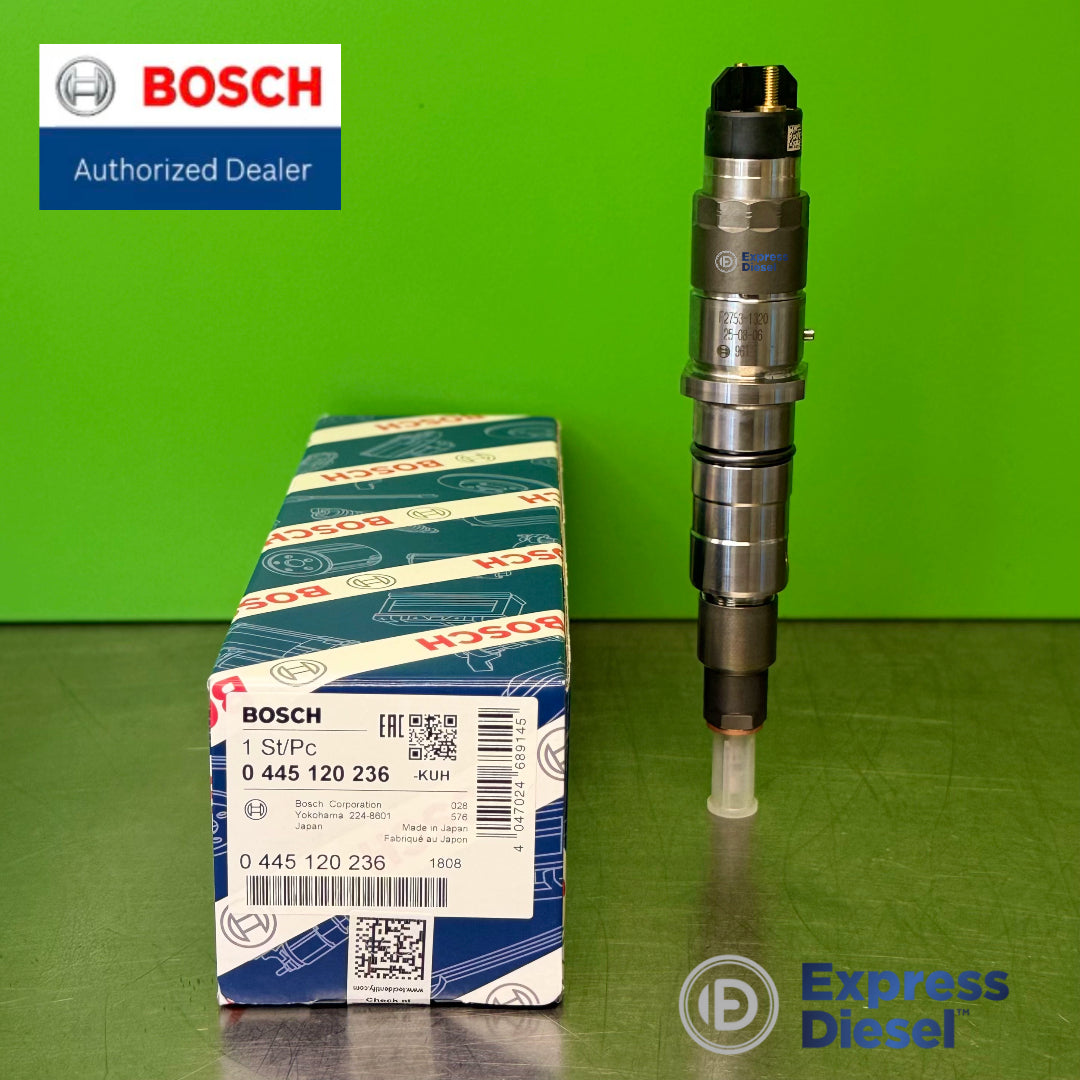 Bosch 0445120236 injector body with laser marking, genuine OEM made in Japan