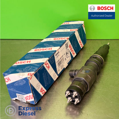 Bosch 0445120270 injector standing beside original Bosch box