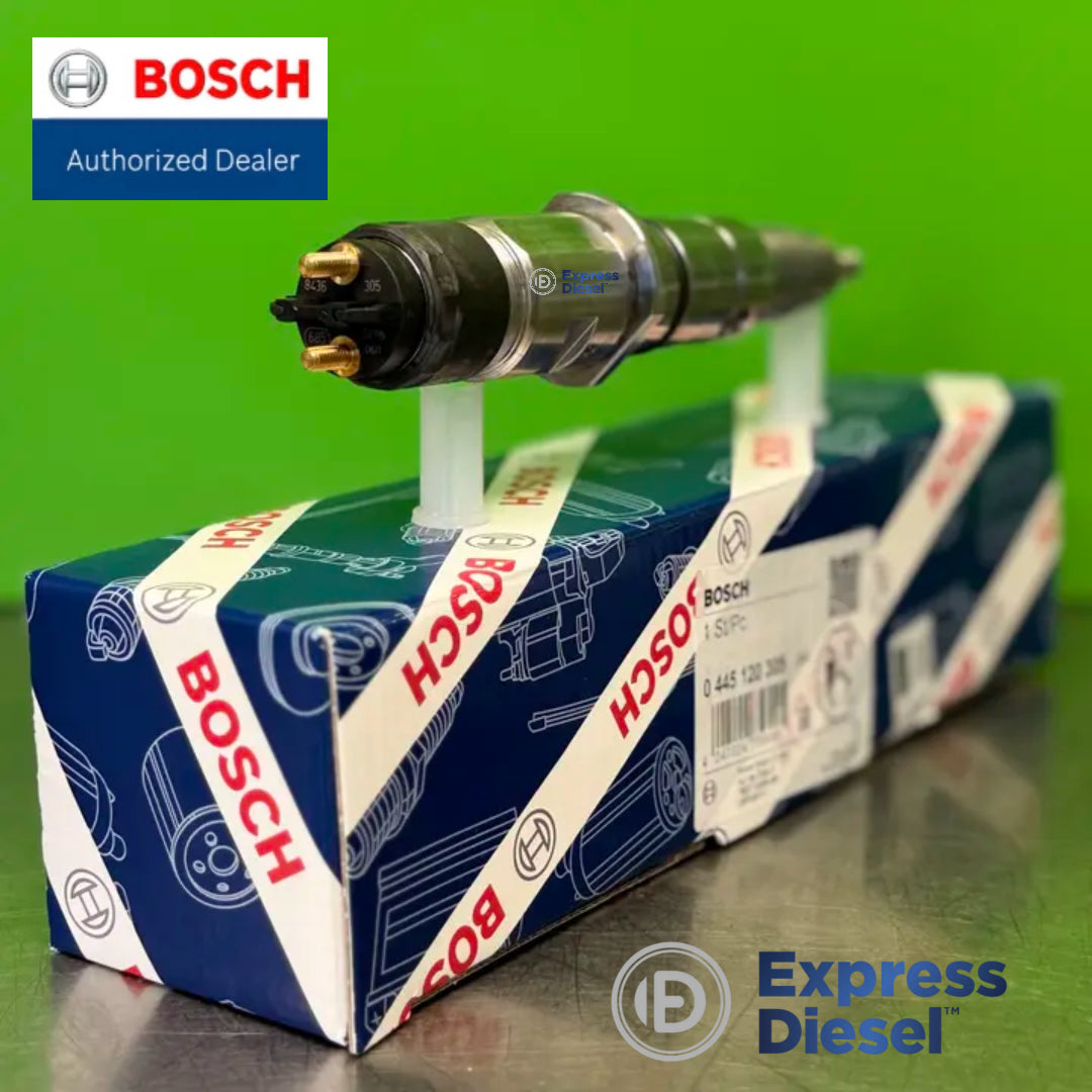 Bosch 0445120305 common rail injector - solenoid head and electrical connector