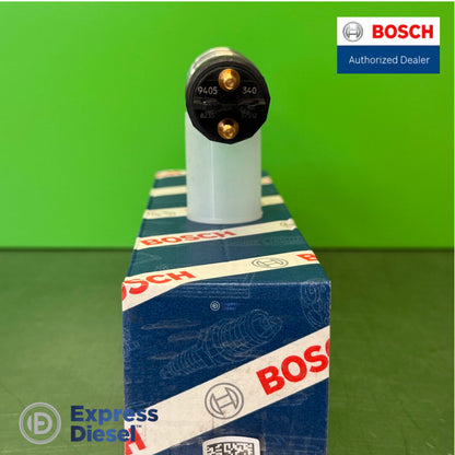 Bosch 0445120340 injector solenoid connector close-up with the 9405 340 marking