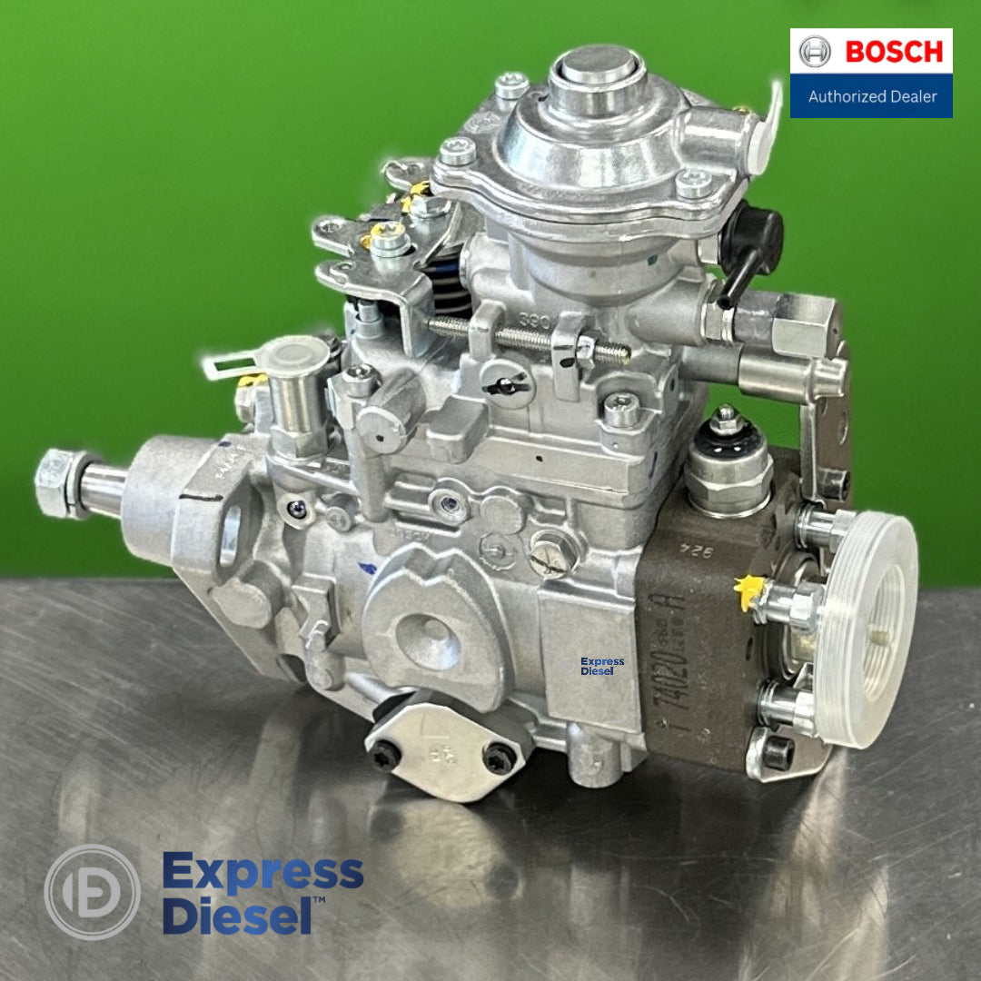 Bosch 0460424424 diesel injection pump, side view, Case 580 / New Holland B90 445T, ref 2856207