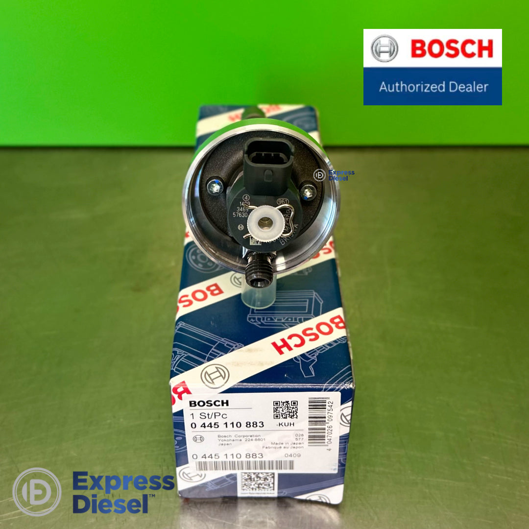 Bosch 0445110883 common rail injector - solenoid connector top view
