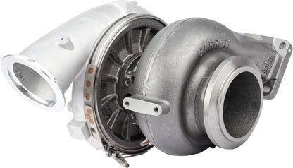 Garrett GTB4294 turbine housing rear view with cast Garrett marking, MTU Detroit S1600, ref 776599-5006