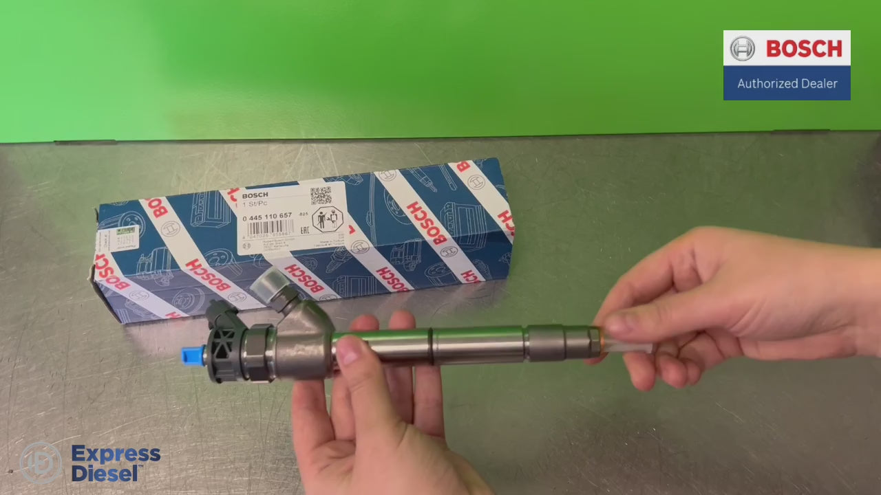 Bosch 0445110657 5801790338 CRI2-20 common rail diesel fuel injector for Iveco Case New Holland John Deere video presentation