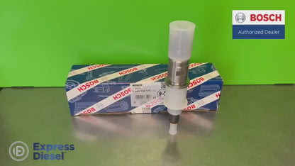 Product video of the genuine Bosch 0445120177 CRIN3-18 common rail injector for Cummins QSB4.5, QSB5.9, QSB6.7 and ISB6.7 diesel engines