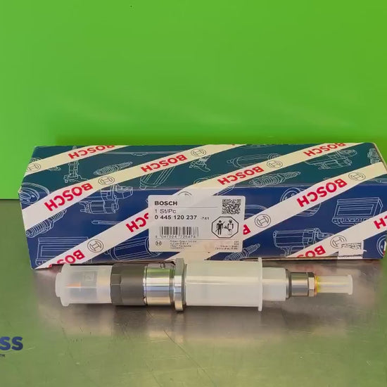 Bosch 0445120237 common rail injector product video - Cummins QSL9, Case IH and New Holland