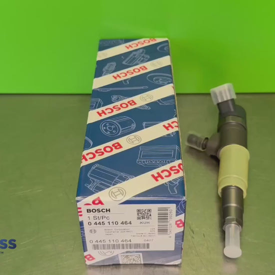 Genuine Bosch 0445110464 CRI2-16 common rail diesel fuel injector for Yanmar 3TNV86CT and 4TNV86CT engines video presentation