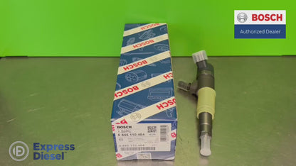 Genuine Bosch 0445110464 CRI2-16 common rail diesel fuel injector for Yanmar 3TNV86CT and 4TNV86CT engines video presentation